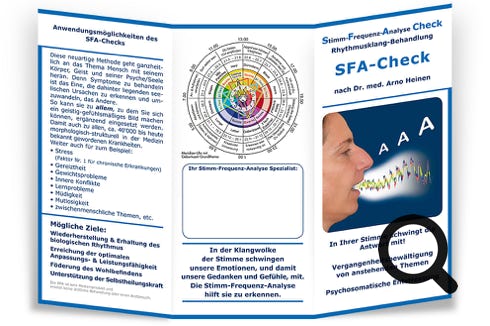 Der Flyer für alle Stimm-Frequenz-Therapeuten